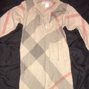 Baby boy Burberry onesie long sleeve